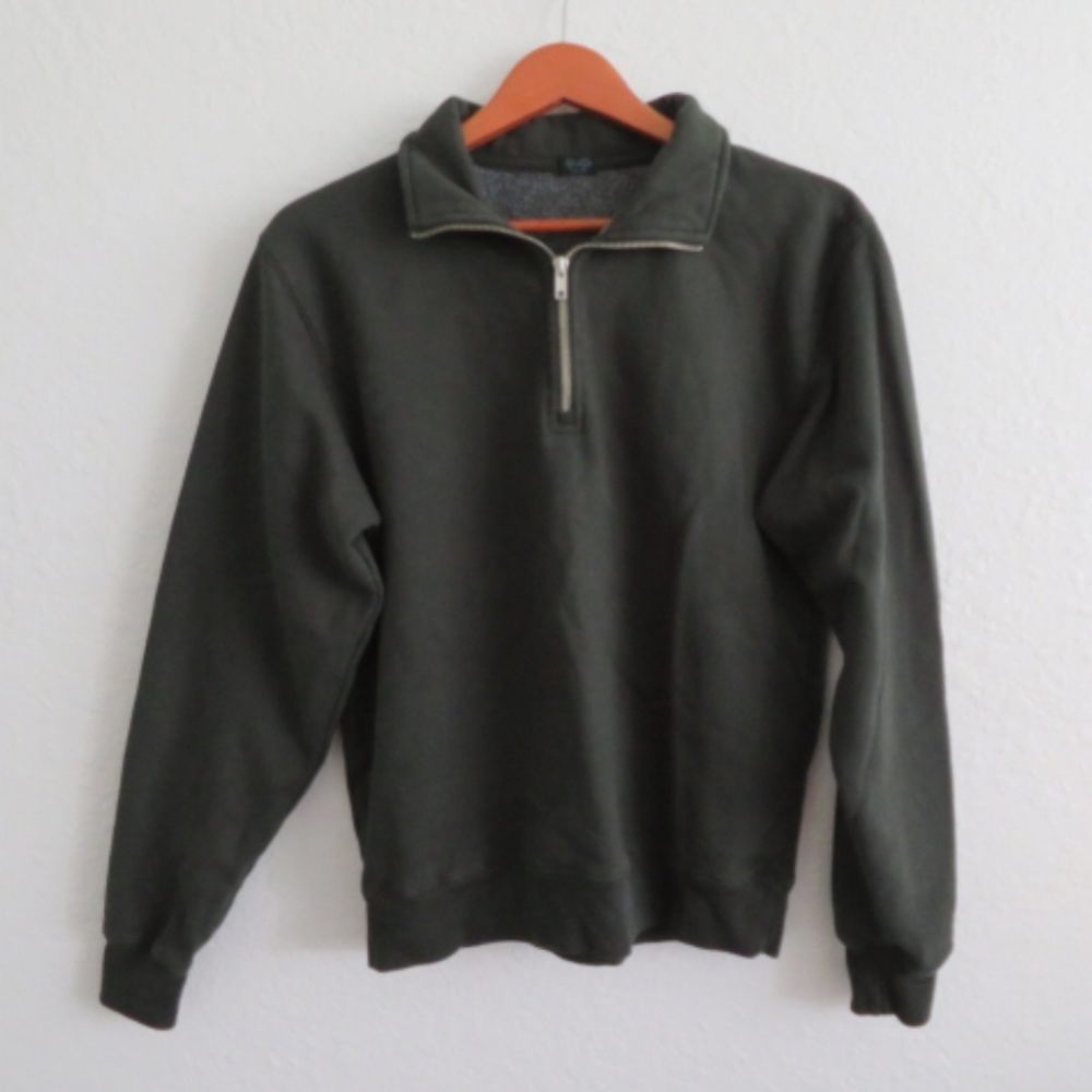 John Galt Forest Green Zip Up Sweatshirt